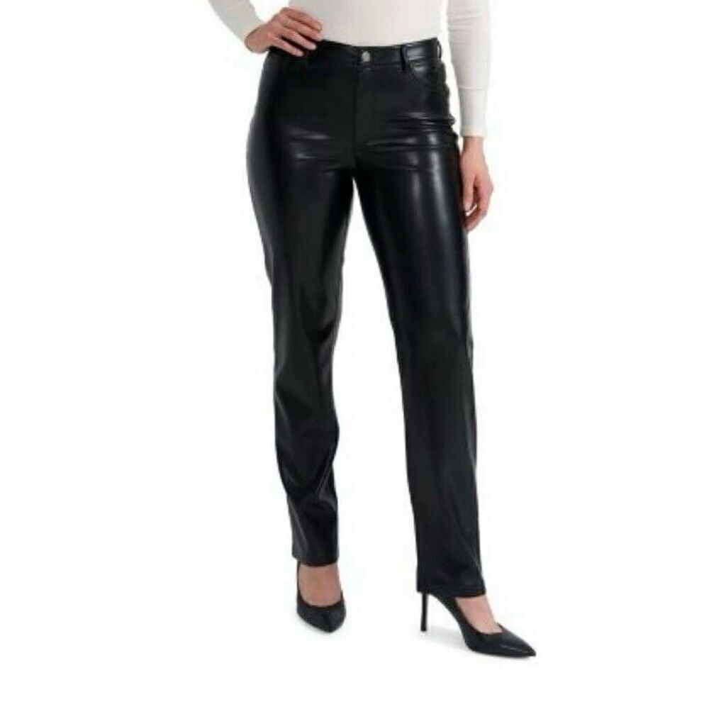 NWT Joie Women's Limited Edition Straight Leg Style Faux Leather Pants - Sz 16 $